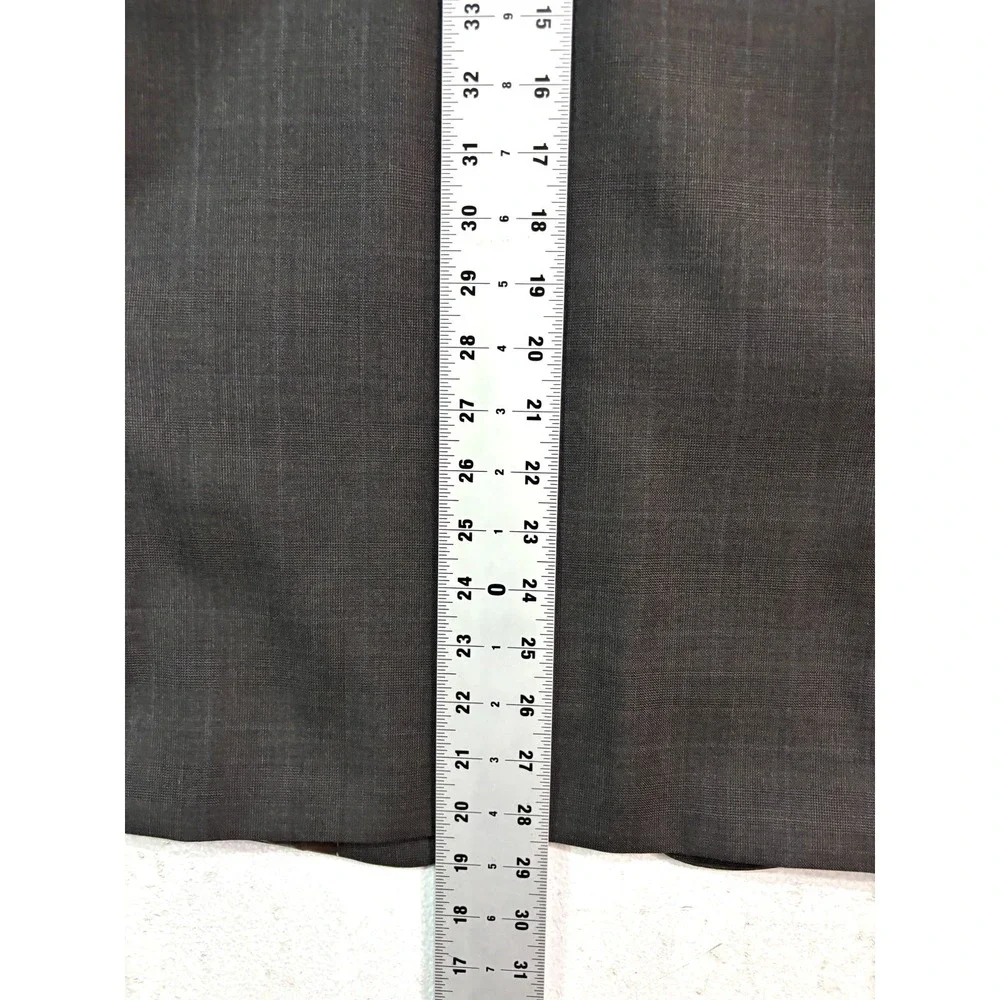 Joseph Abboud 40S 32x28 2pc Pant Suit Gray 100% Wool All Season‎ Two Button